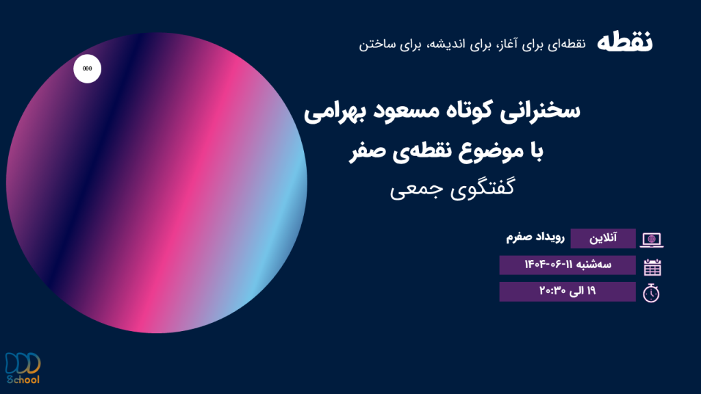 رویداد آنلاین نقطه؛ جلسه صفرم! (Zero Point)